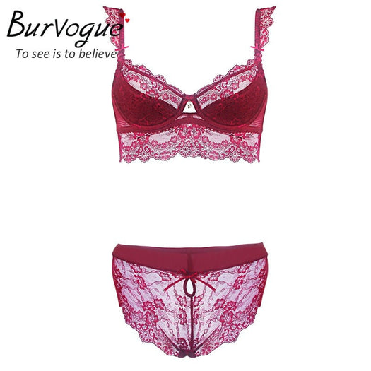 Burvogue New Lace Lingerie Bra Set